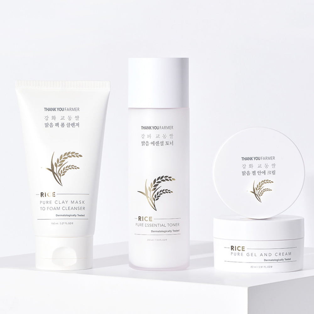 Rice Pure Clay Mask to Foam Cleanser 150ml