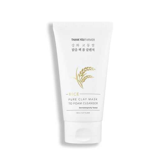 Rice Pure Clay Mask to Foam Cleanser 150ml